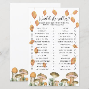 Würde sie lieber - Mushrooms Baby Showspiel
