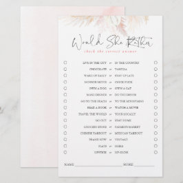 Würde sie lieber Pampas Grass Bridal Spiel