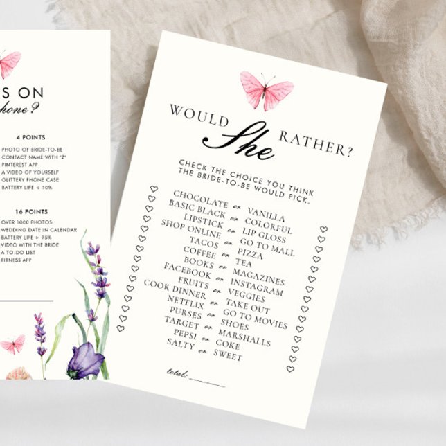 Würde sie lieber Schmetterlinge Blume Brautparty (Von Creator hochgeladen)