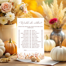 Würde sie stattdessen fallen Pumpkin Brautparty Ga