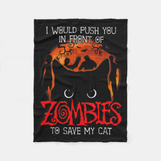 Würde vor Zombies treten, um Katze zu retten Fleecedecke