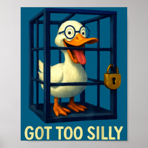 Wurde zu albern lustig Gans Lehrer Liebhaber Wortw Poster