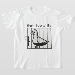 Wurde zu alberne gestresste Ente im Käfig Humor T-Shirt