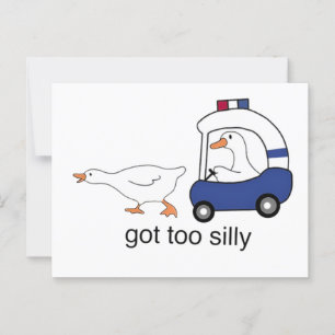 Wurde zu alberner lustiger Gänse-Polizei-Humor Postkarte