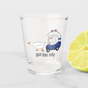 Wurde zu alberner lustiger Gänse-Polizei-Humor Schnapsglas