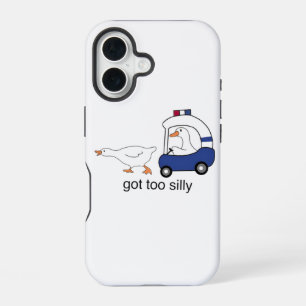 Wurde zu lustig, lustige Gans Polizei Humor iPhone 16 Hülle