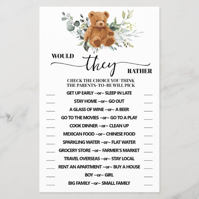 Würden sie eher eine Green-Energy-Dusche-Spielkart Flyer (Vorne)