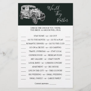 Würden sie lieber eine Duschkarte für das Hochzeit Flyer