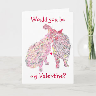 Würden Sie mein Valentinsgruß sein und küssen Feiertagskarte