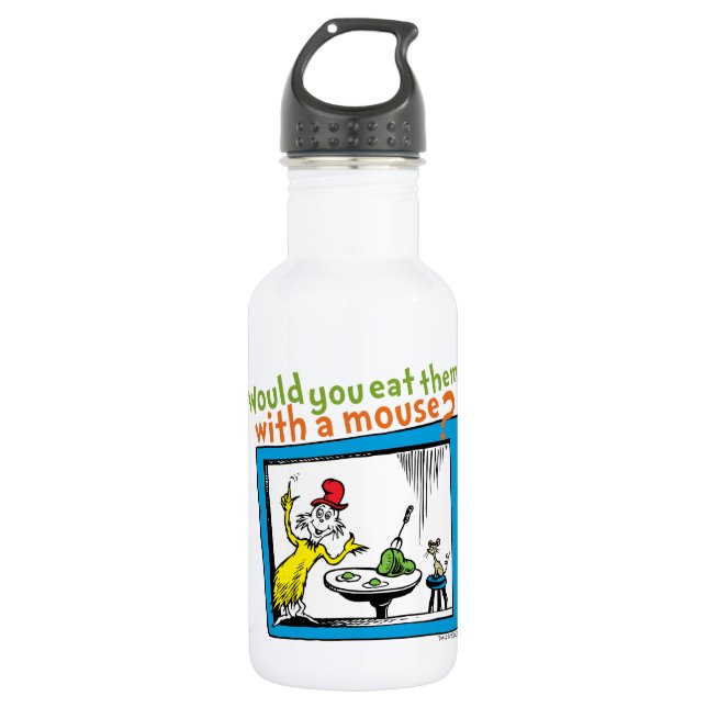 Würdest du sie mit einer Maus essen? Edelstahlflasche (Vorderseite)