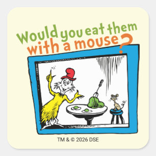 Würdest du sie mit einer Maus essen? Quadratischer Aufkleber