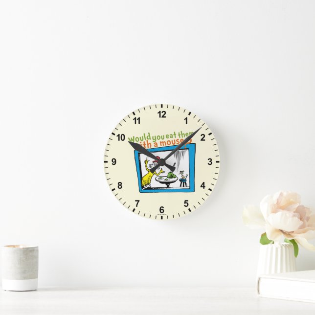 Würdest du sie mit einer Maus essen? Runde Wanduhr (Zuhause)