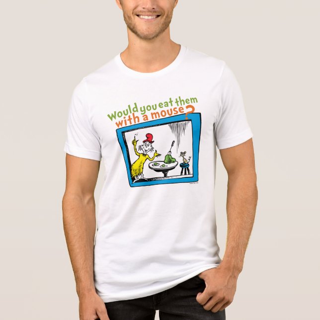 Würdest du sie mit einer Maus essen? Tri-Blend Shirt (Vorderseite)