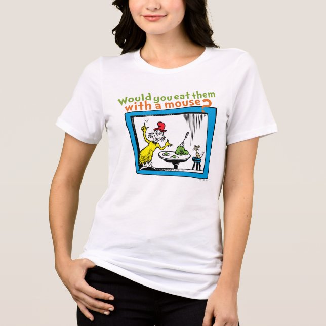 Würdest du sie mit einer Maus essen? Tri-Blend Shirt (Vorderseite)