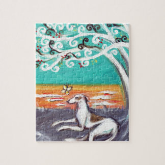 Würdevoller Windhund Puzzle
