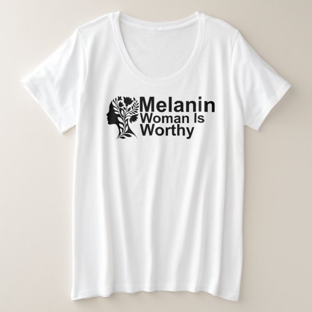 Würdig Große Größe T-Shirt (Design vorne)