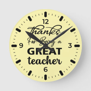Würdigung der Lehrer Runde Wanduhr