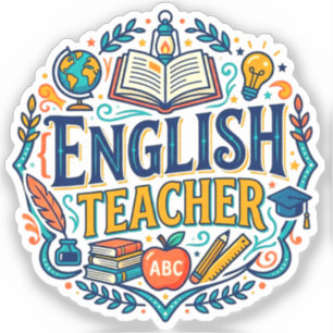 Würdigung für Englischlehrer Aufkleber