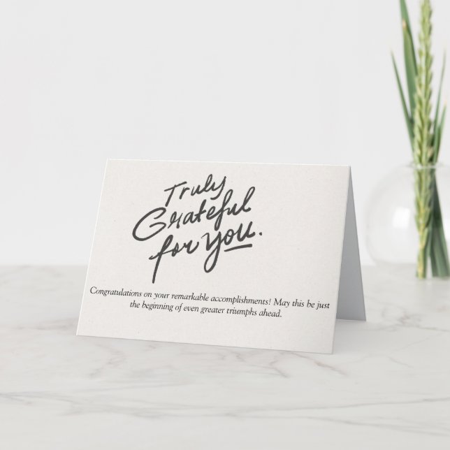 Würdigung Ihrer bemerkenswerten Erfolge Karte (Vorderseite)