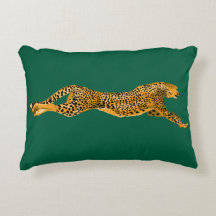 WURF-KISSEN MIT LAUFENDEM GEPARD