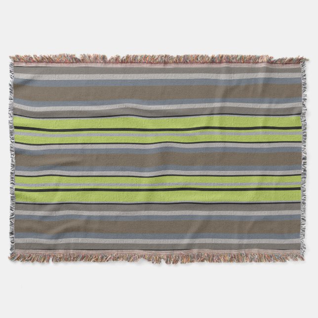 Wurfdecke mit texturiertem Streifendesign Decke (Vorderseite)