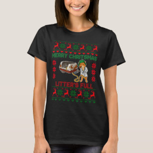 Würfe voll Frohe Weihnachten Lustiger Katzenliebha T-Shirt