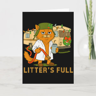 Würfe voll lustige Katze mit Schlauch und Trinken Karte