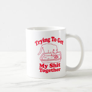 Würfe voll lustiger Katzenhumor Meme Katzenmutter  Kaffeetasse
