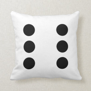 Würfel 6 und Würfel 1 Kissen