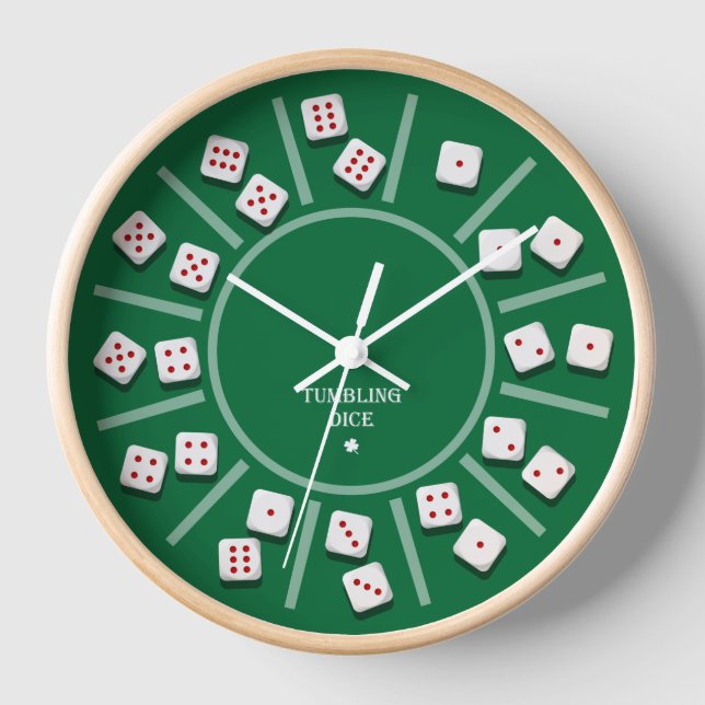 Würfel am Spieltisch rund um die Uhr (Vorderseite)