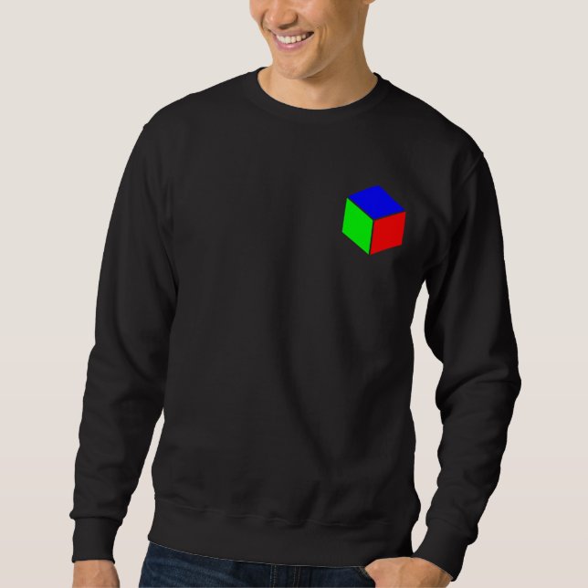 Würfel - Blau, Grün und Rot Sweatshirt (Vorderseite)