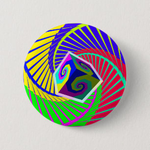 Würfel, der über eine Regenbogen-Wendeltreppe Button