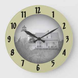 Würfel/Dyce Hauptleuchtturm-Maine-Skizze-Wanduhr Große Wanduhr