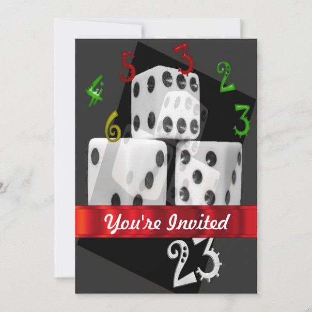 Würfel Einladung (Vorderseite)