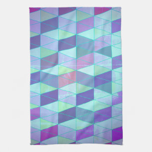 Würfel in Dreiecke geometrisches Muster Geschirrtuch