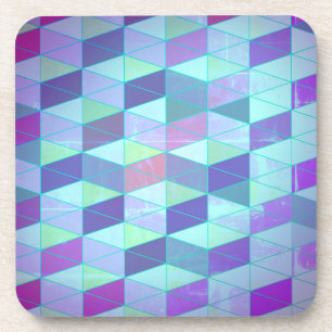 Würfel in Dreiecke geometrisches Muster Getränkeuntersetzer