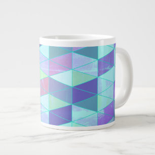 Würfel in Dreiecke geometrisches Muster Jumbo-Tasse