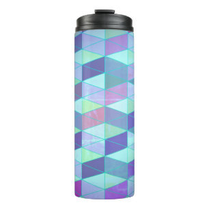 Würfel in Dreiecke geometrisches Muster Thermosbecher