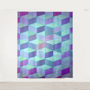 Würfel in Dreiecke geometrisches Muster Wandteppich