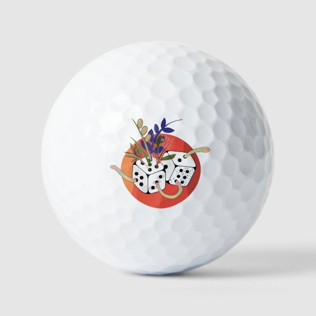 Würfel in einem parallelen Universum Golfball (Vorderseite)