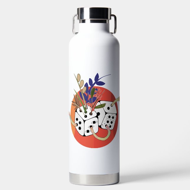 Würfel in einem parallelen Universum Trinkflasche (Vorderseite)