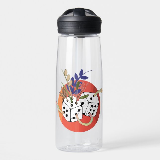 Würfel in einem parallelen Universum Trinkflasche (Vorne)