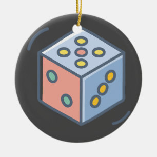 Würfel Keramik Ornament
