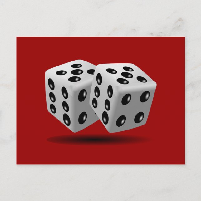Würfel Postkarte (Vorderseite)