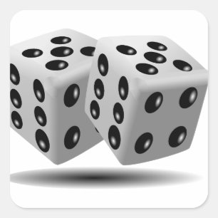 Würfel Quadratischer Aufkleber