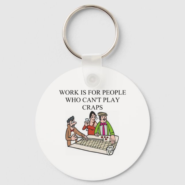 Würfel- und Craps-Spieler Schlüsselanhänger (Vorderseite)
