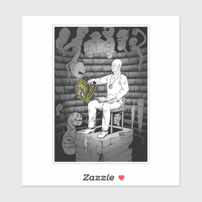 Würfel und Monster Aufkleber (Blatt)