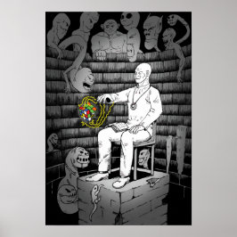 Würfel und Monster Poster