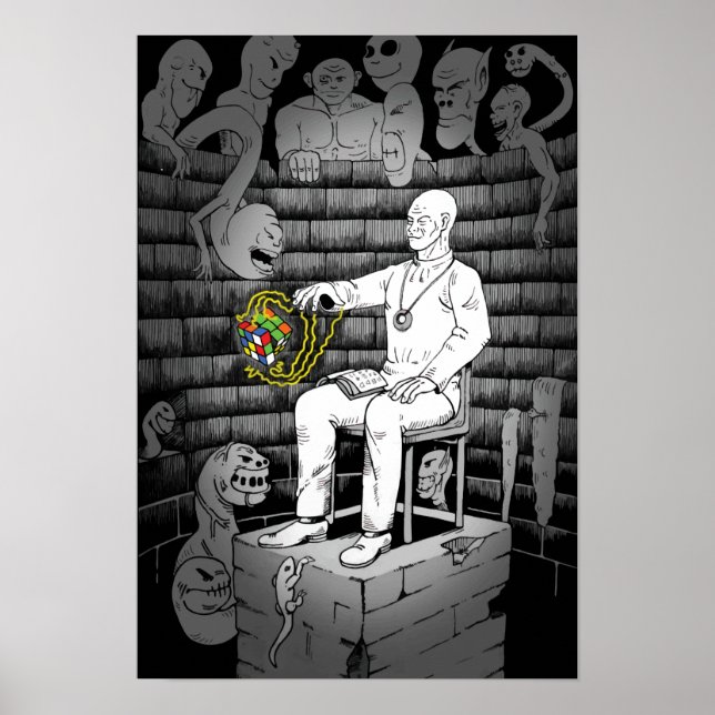 Würfel und Monster Poster (Vorne)