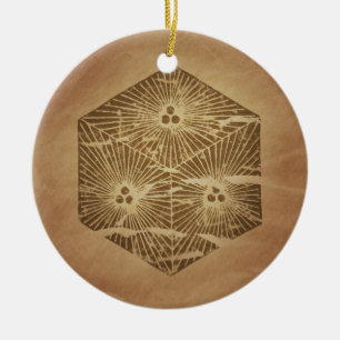 Würfel von Viel Glück, japanische Magie-Charme Keramikornament